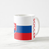 スロバキアのサッカー コーヒーマグカップ (正面右)