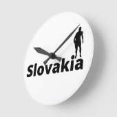 スロバキアのサッカー ラウンド壁時計 (傾斜)