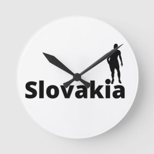 スロバキアのサッカー ラウンド壁時計
