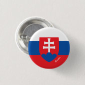 スロバキアのボタン、愛国的なスロバキア国旗のファッション 缶バッジ (正面&裏面)