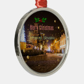 スロバキアのポプラッドからのメリークリスマス メタルオーナメント (右)