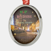 スロバキアのポプラッドからのメリークリスマス メタルオーナメント (左)