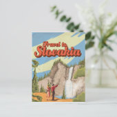 スロバキアのヴィンテージ旅行ポスター ポストカード (スタンド正面)