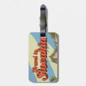 スロバキアのヴィンテージ旅行ポスター。 ラゲッジタグ (裏面縦)