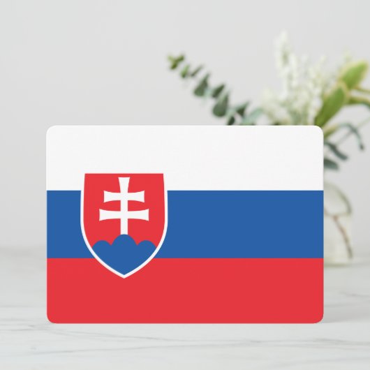スロバキアの国旗がデザインされた愛国的な招待状 招待状 (スタンド正面)