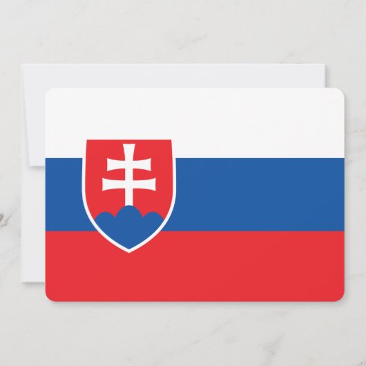 スロバキアの国旗がデザインされた愛国的な招待状 招待状 (裏面)