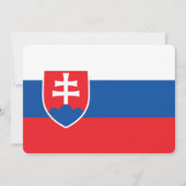 スロバキアの国旗がデザインされた愛国的な招待状 招待状 (正面)