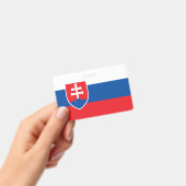 スロバキアの国旗が付いた名札 バッジ (手持ち)