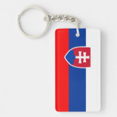 スロバキアの国旗のスペインのな国家の記号 キーホルダー (正面)