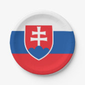 スロバキアの国旗を持つ愛国的紙プレート ペーパープレート (正面)