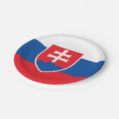 スロバキアの国旗を持つ愛国的紙プレート ペーパープレート (アングル)