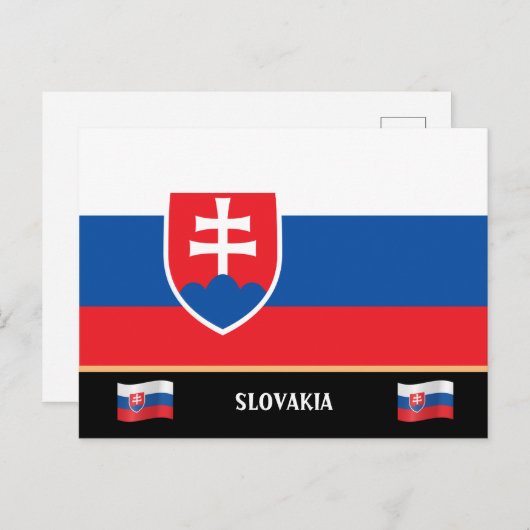 スロバキアの国旗 & スロバキア国 旅行 / スロバキア ポストカード (正面/裏面)