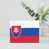 スロバキアの国旗 ポストカード (スタンド正面)