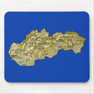 スロバキアの地図のマウスパッド マウスパッド