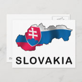 スロバキアの地図 ポストカード (正面/裏面)