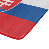 スロバキアの旗と小さなガラスの切断ボード カッティングボード (角)