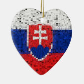 スロバキアの旗のグリッターのオーナメント セラミックオーナメント (右)