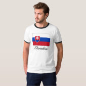 スロバキアの旗のデザイン Tシャツ (正面フル)
