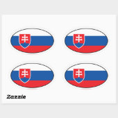スロバキアの旗の楕円形のステッカー 楕円形シール (シート)