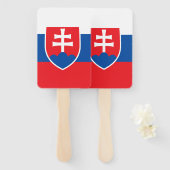 スロバキアの旗を持つハンドファンのセット ハンドファン (正面&裏面)