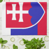 スロバキアの旗 キッチンタオル (折り畳み)