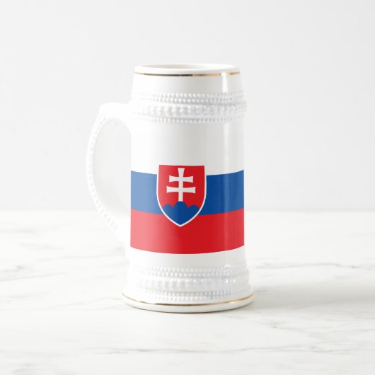 スロバキアの旗 ビールジョッキ (正面左)