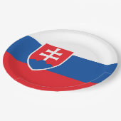 スロバキアの旗 ペーパープレート (アングル)
