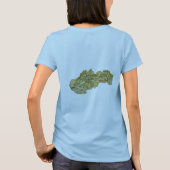 スロバキアの旗＋地図＋テキストTシャツ Tシャツ (裏面)
