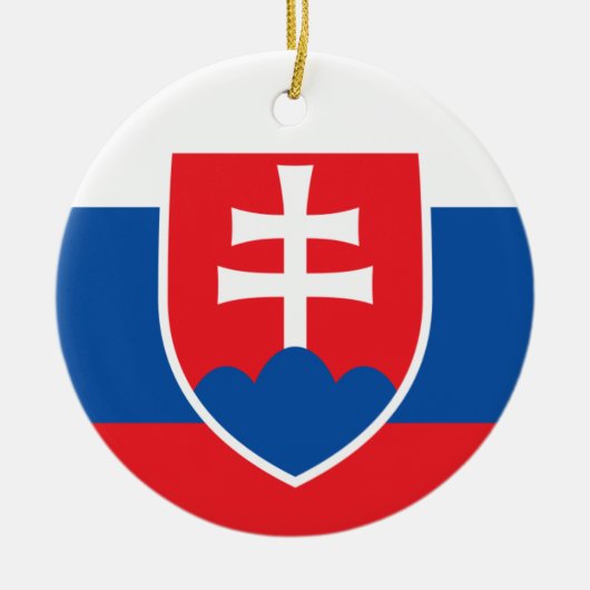 スロバキアの武器コート セラミックオーナメント (正面)