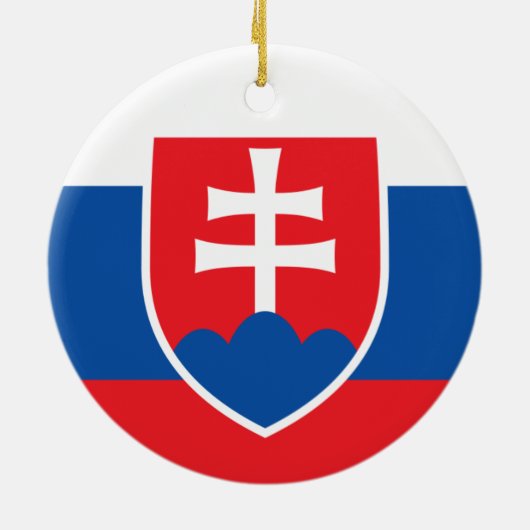スロバキアの武器コート セラミックオーナメント (裏面)