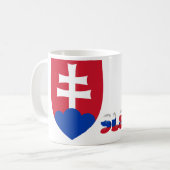 スロバキアの紋章付き外衣 コーヒーマグカップ (正面左)