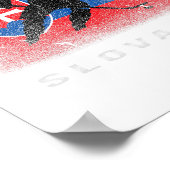 スロバキアアイスホッケースロバキア国旗 ポスター (角)