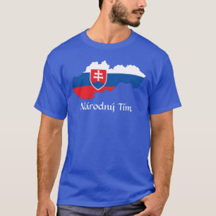 スロバキアナロドニーティムTシャツの国旗の地図 Tシャツ