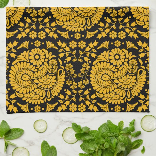 スロバキアフォークアート キッチンタオル (折り畳み)