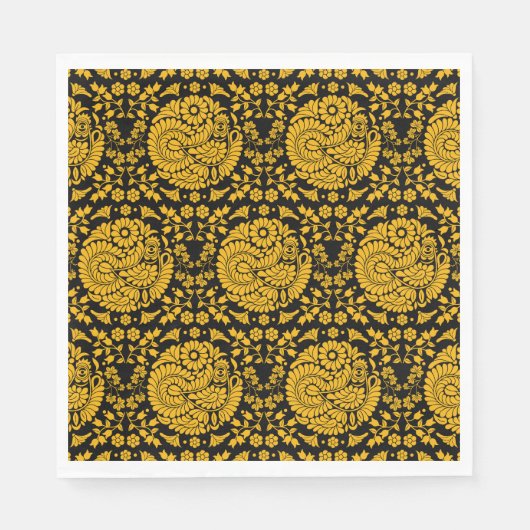 スロバキアフォークアート スタンダードランチョンナプキン (正面)