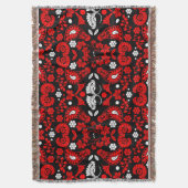 スロバキアフォークアート スローブランケット (正面縦)