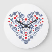 スロバキアフォークオーナメント時計 ラージ壁時計 (正面)