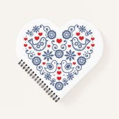 スロバキアフォークハート ノートブック (正面)