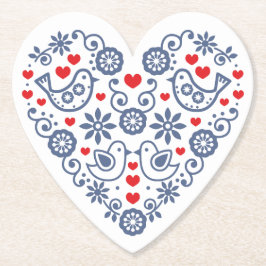 スロバキアフォークパターン ペーパーコースター