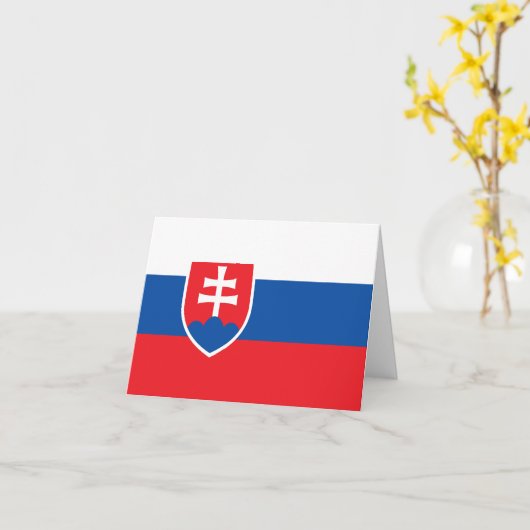 スロバキアフラグ カード (黄色い花)