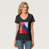 スロバキアプライドスロバキア国旗のルーツ伝統 Tシャツ (正面フル)