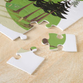 スロバキアヴィンテージスタイル旅行ポスター。 ジグソーパズル (側面)