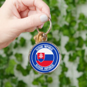スロバキア丸エンブレム キーホルダー (手)