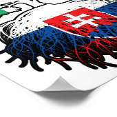 スロバキア共和国アイルランドの木のルーツ国旗 ポスター (角)