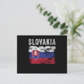 スロバキア動揺して国旗 – スロバキア国旗 ポストカード (スタンド正面)
