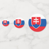 スロバキア国旗が付いたテーブル紙吹雪 コンフェッティ (裏面)