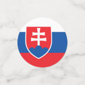 スロバキア国旗が付いたテーブル紙吹雪 コンフェッティ (スモール正面)