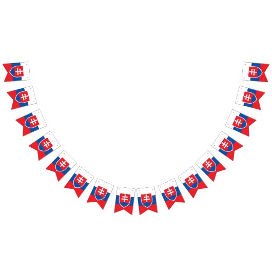スロバキア国旗とパーティースロバキアのバナー/結婚式 バンティングフラッグ (全)