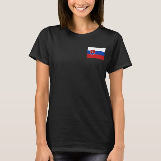 スロバキア国旗と地図dk Tシャツ (正面)