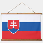 スロバキア国旗と壁タペストリー 吊り下げ型タペストリー (正面)